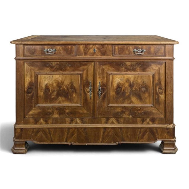 Louis Philippe Sideboard in Walnut and Walnut Burl For Sale - Image 12 of 12