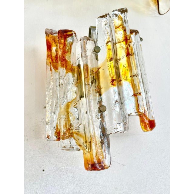 1970s Vintage Glass Wall Lights from JT Kalmar, 1970s, Set of 2 For Sale - Image 5 of 9