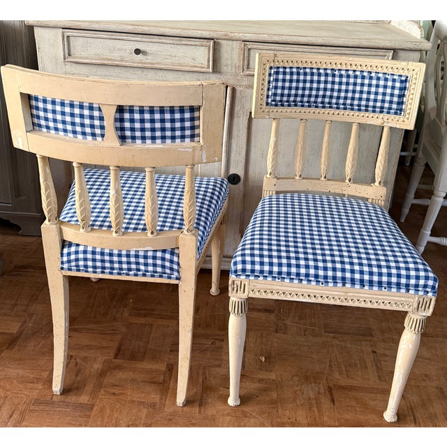 Antique Gustavian Side Chairs, 1850, Set of 2, in Good conditions. Designed before 1890