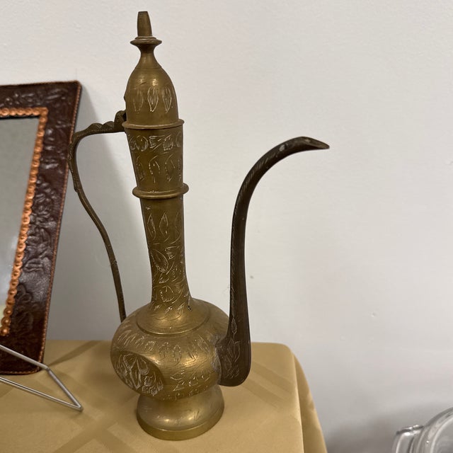 Mediterranean Vintage/Antique Brass Coffee Urn. For Sale - Image 3 of 3