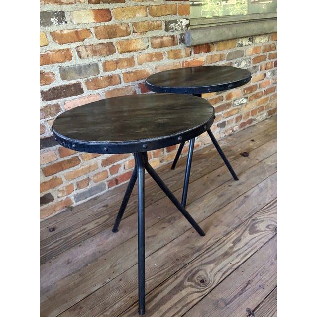Francois Carre 1960s Francois Carre Style Pair of Vintage Side Tables For Sale - Image 4 of 6