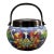Late 20th Century Cloisonné Enamel Hand Warmer, Floral Phoenix Chinoiserie Lidded Vessel With Handle For Sale