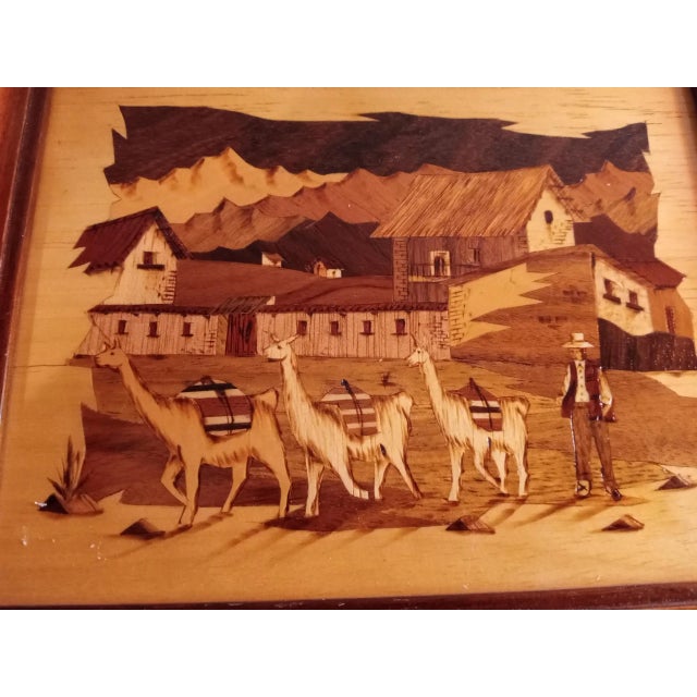 1980s 1970s Marketry Handmade Wall Art For Sale - Image 5 of 6