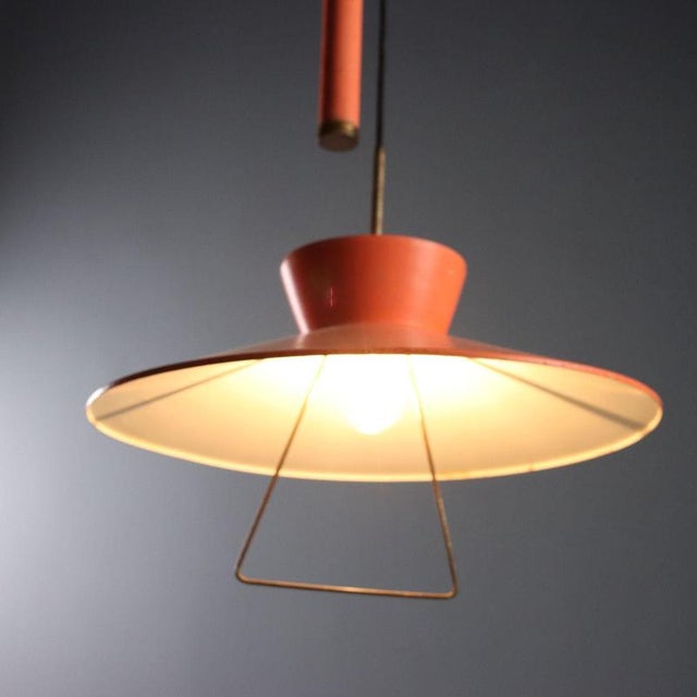 Vintage Lacquered Metal Lamp, Italy, 1960s For Sale - Image 3 of 9