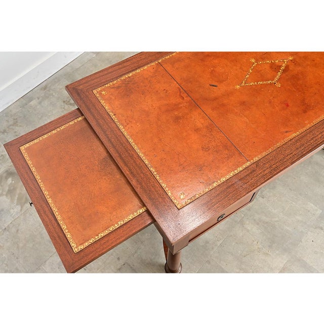 Wood French 19th Century Empire Mahogany Desk, Refinished For Sale - Image 7 of 12