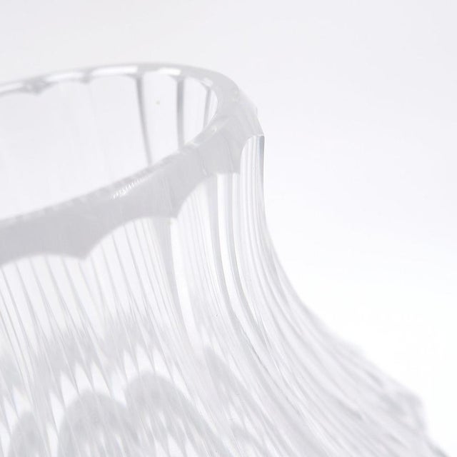 Vintage Model Artichoke Clear Crystal Vase from Val Saint Lambert, 1960 For Sale - Image 4 of 12