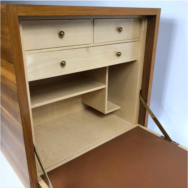 1930s French Sunburst Wood Wall Hung Desk Attributed to Maison Dominique For Sale In Atlanta - Image 6 of 11