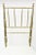 Mid-Century Modern Vintage Italian Chiavari Faux Bamboo Brass and Upholstered Side Chair Restored MCM For Sale - Image 3 of 10