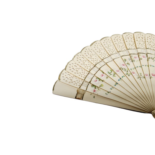 Art Nouveau Austro-Hungarian Celluloid Fan, 1900s For Sale - Image 4 of 12