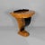 Italian Art Deco wooden briar black console, 1930s Wooden console. It features a semicircular structure with a half-moon...