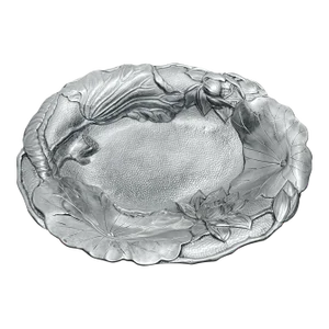 Antique Art Nouveau Japanese Meiji Sterling Silver Iris Dish by Samurai Shokai Yokohama