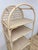 Hollywood Regency Vintage Arched Blonde Rattan Lattice Etagere Coastal Boho Hollywood Regency For Sale - Image 3 of 16