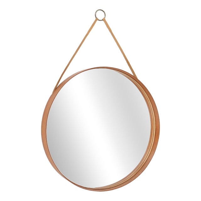 Mid-Century Modern Teak Model 103 Wall Mirror from Glas Mäster, Markaryd, Sweden, 1970s For Sale