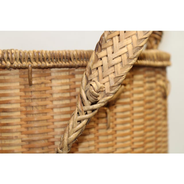 Vintage Wicker Harvest Backpack For Sale - Image 10 of 14
