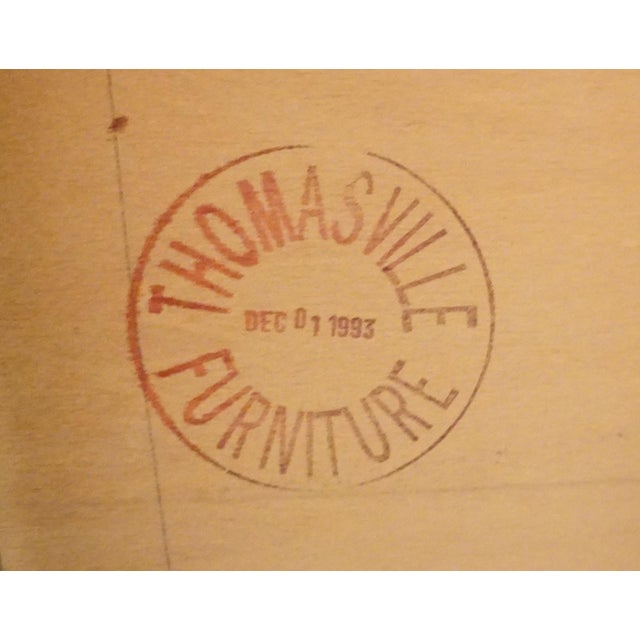 Thomasville Furniture Fisher Park Collection 99" Oval Dining Table W. Basket Weave Parquet Top 24921-752 For Sale - Image 11 of 12