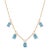 Swiss Blue Topaz Dangling Necklace - Dainty Chan Link Stackable Minimalist Necklace For Sale