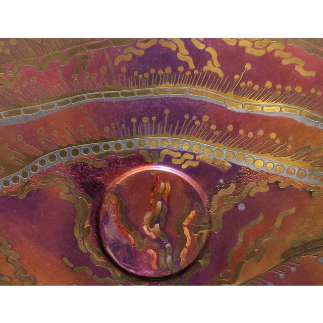 Vintage 1970s Lee and Naomi Peck Large Wall Art Metal Charger Signed by Both Artists For Sale In Chicago - Image 6 of 10