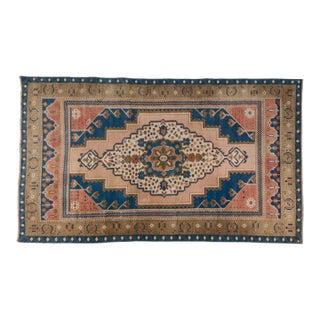 Oushak Geometric Vintage Carpet For Sale