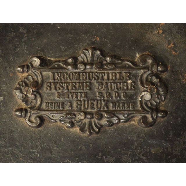 Heavy Antique Bauche Cast Iron Safe From Northeastern France, Circa 1870 For Sale - Image 13 of 16