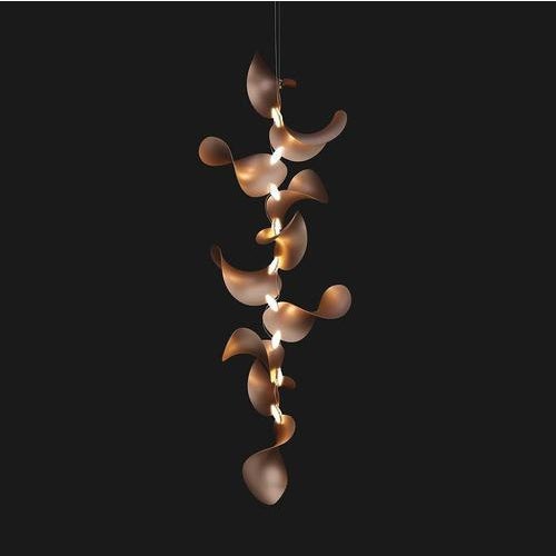 Dune 10 Vertical Cluster Chandelier in Silver Anodized Aluminum by Moss Objects For Sale - Image 6 of 18