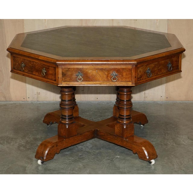 Gothic Revival Pollard Centre Library Table in Oak, 1840s For Sale - Image 3 of 18