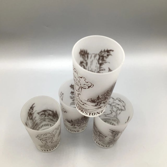 Vintage Yellowstone National Park Tumblers - Set of 4 For Sale - Image 12 of 13