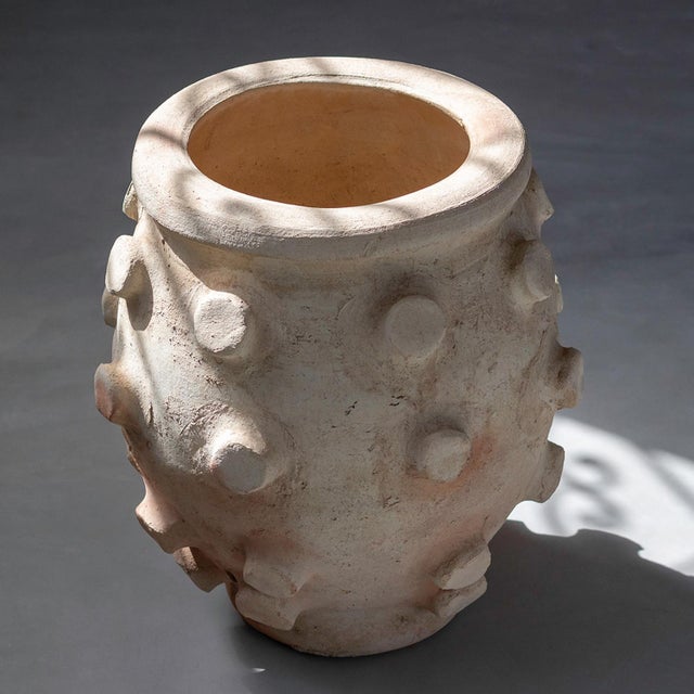White Unglazed Terracotta Pot | One of a Kind For Sale - Image 8 of 9
