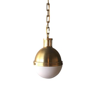 Visual Comfort Hicks Brass Pendant Light For Sale