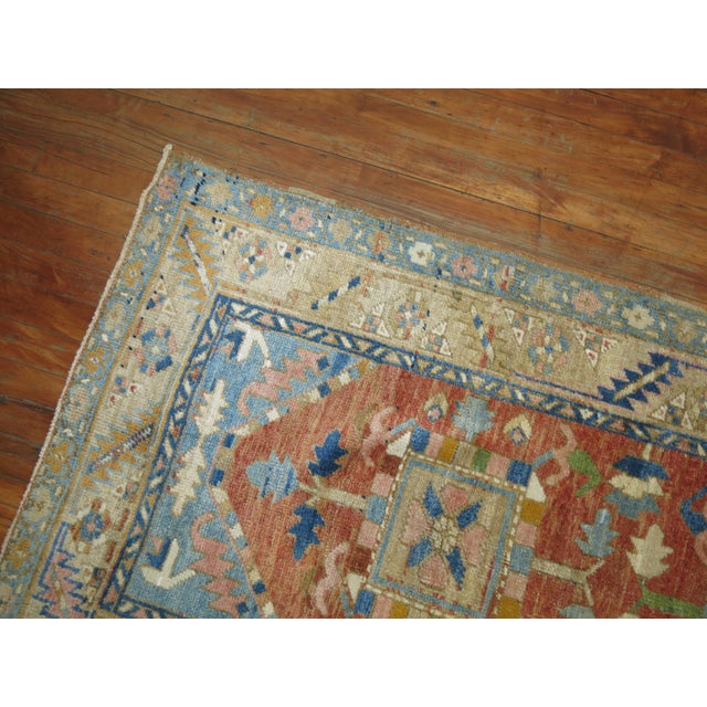Long Antique Persian Heriz Runner For Sale - Image 12 of 18