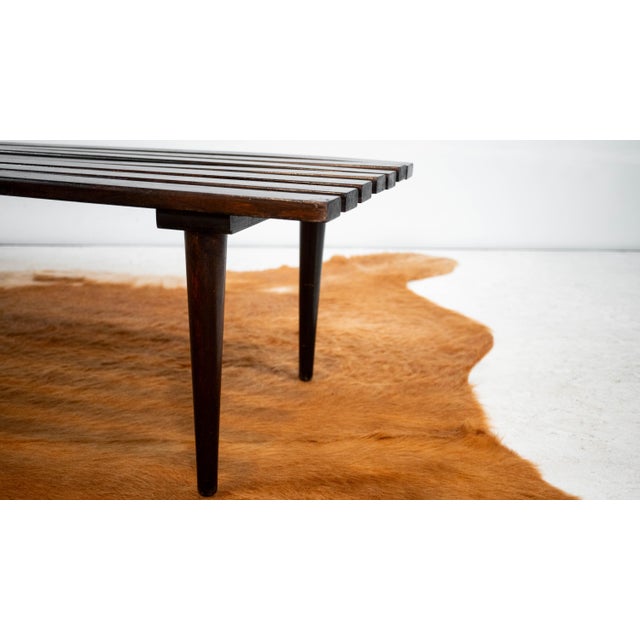 1960s Mid-Century European Slat Bench or Coffee Table, Yugoslavia, C. 1960s For Sale - Image 5 of 16