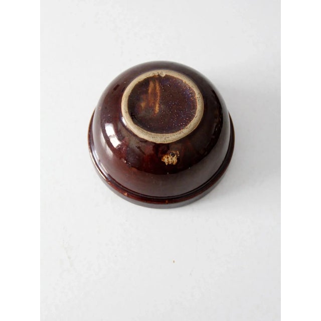 Antique Brown Stoneware Bowl For Sale - Image 4 of 8