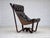 1970s, Norwegian design by Jim Myrstad for Brunstad Møbelfabrik, loungechair, model "Viking". Original brown furniture...