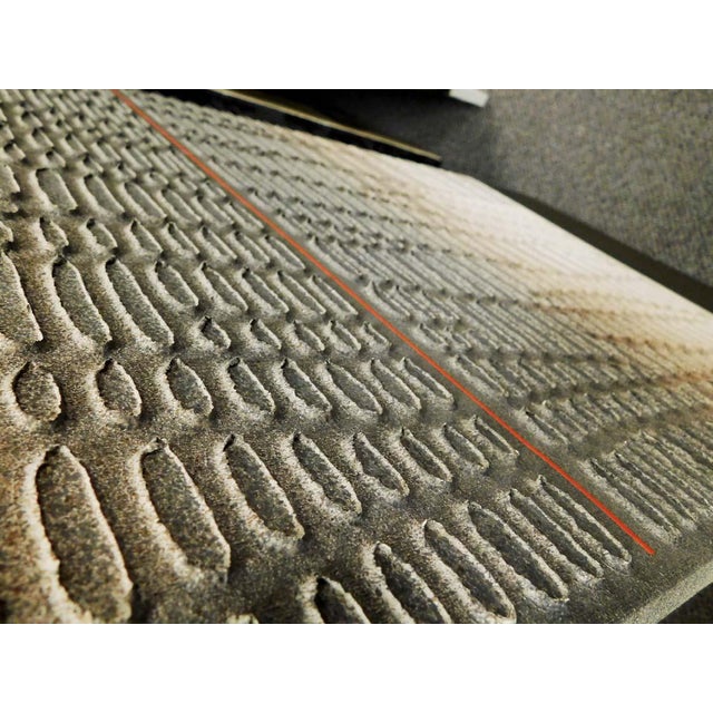 Abstract Paul Maxwell" Untitled" on Board Framed Signed Acrylic Stencil Cast Abstract For Sale - Image 3 of 7