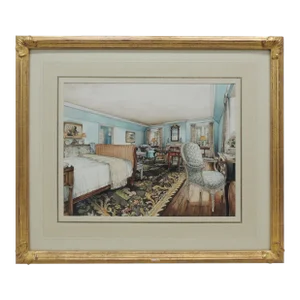 James M. "Jimmy" Steinmeyer Large Watercolor Illustration on Paper