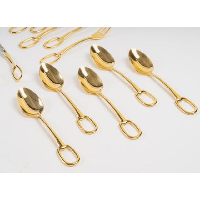 Gold-Plated Metal Dessert Service from Hermes, Set of 25 For Sale - Image 4 of 13