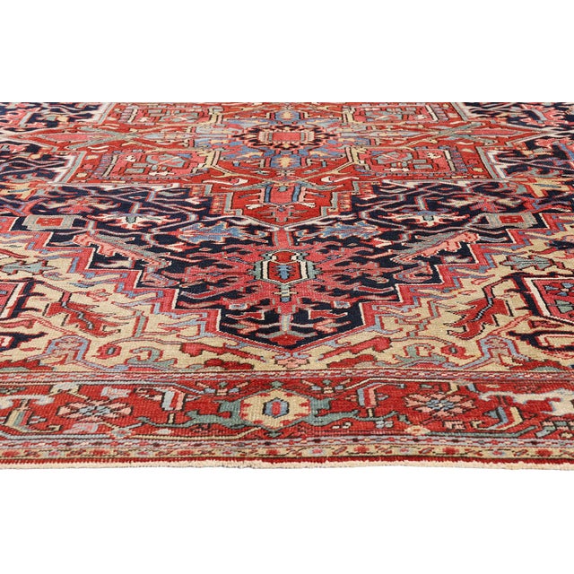 Late 19th Century Persian Heriz Rug, 08'04 X 11'04 For Sale - Image 4 of 10