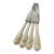 Vintage Dinner Knives, 1847 Rogers Bros, Korea Knives, Silverplate Shell Pattern 4 Pcs For Sale