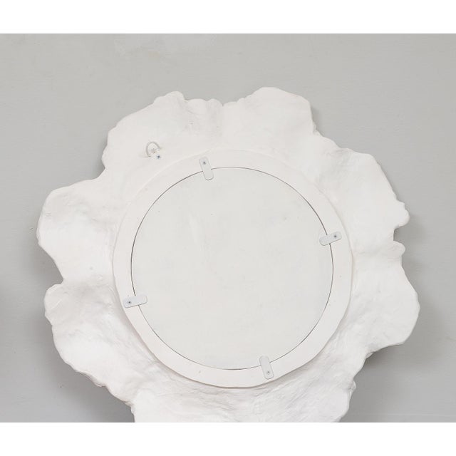 Glass Custom Circular Plaster Mirror For Sale - Image 7 of 7