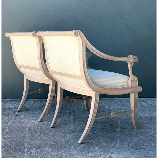 Late 20th Century Vintage Hand Carved Eagles Head Lounge Chairs - A Pair For Sale - Image 5 of 12