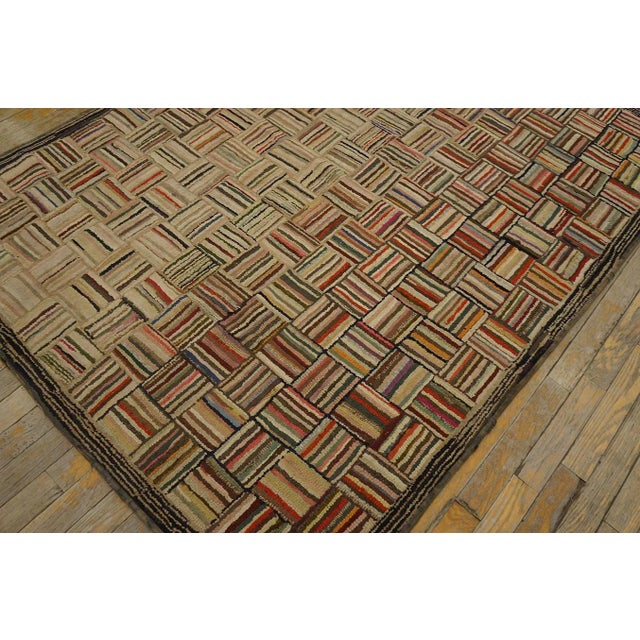 American Antique American Hooked Rug For Sale - Image 3 of 14