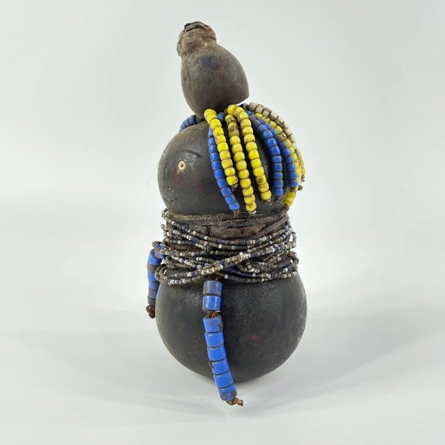 Early 20th Century Nyamwezi Beaded Fertility Doll Gourd Tanzania For Sale - Image 4 of 6