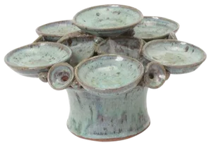 Mid-20th Century Flambe Glazed Compote/Fountain by Eunice Prieto