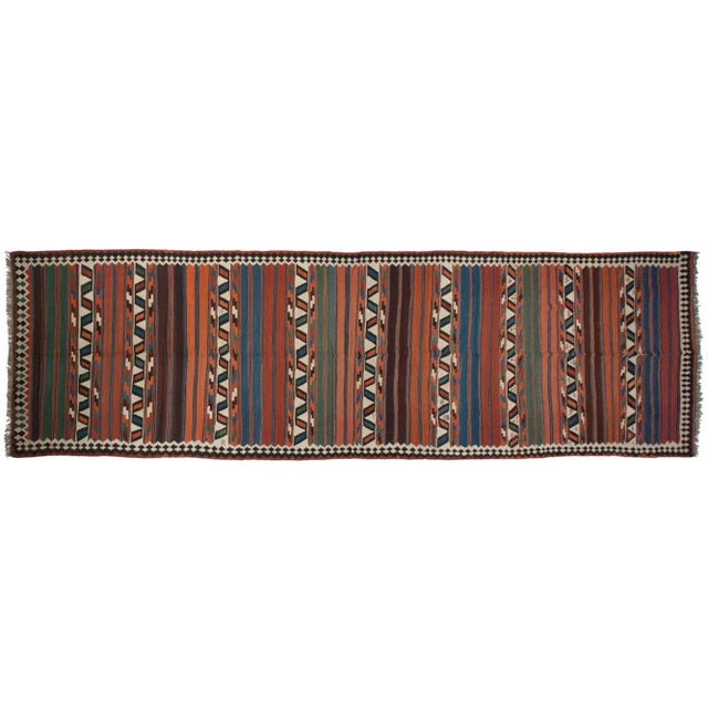 Early 20th Century Antique Persian Kilim Rug - 6' X 20' For Sale - Image 5 of 5