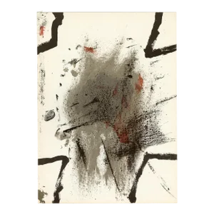 "Composition" by Antoni Tapies, Lithograph From "Derriere Le Miroir No. 175" (1968)