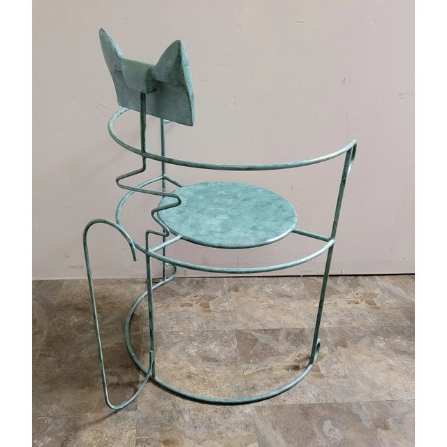 Metal Rare Postmodern Stéphane Rondel “Cat Chair,” 1980s, Metal For Sale - Image 7 of 12