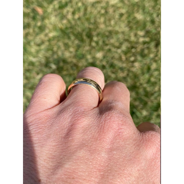14K Yellow Gold Wedding Band Signed For Sale In Philadelphia - Image 6 of 6