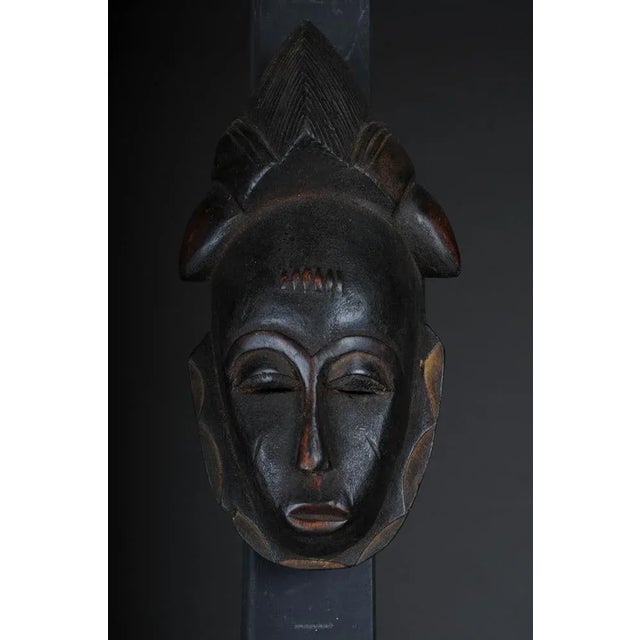 20th Century Antique Carved Wooden Face Mask, African Folk Art. Hangable.Decorative Solid wood, hand-carved, Africa...