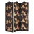 Vintage Pierre Frey Parade Ottomane Upholstered Lacquer 3-Panel Room Divider Screen For Sale