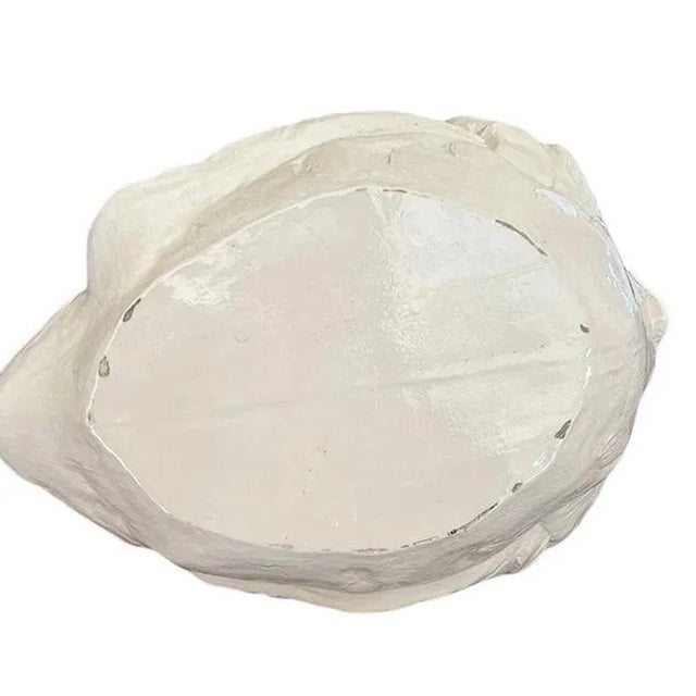 1980s Large Vintage White Ceramic Swan Vase For Sale - Image 5 of 6