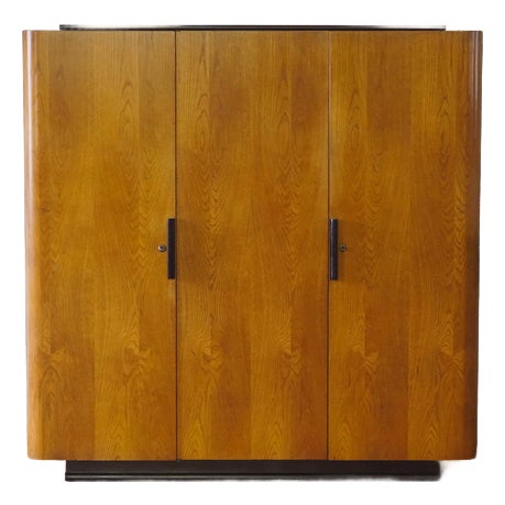 Art Deco Wardrobe with Three Doors, 1940 For Sale